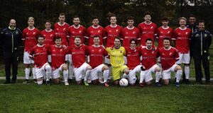 Die 1. Herren Mannschaft des TSV Stelle mit den neuen Trikots. Foto: ein