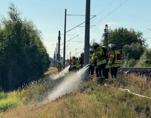 Mit rund 50 Kräften war die Feuerwehr im Einsatz. Foto: Hamann