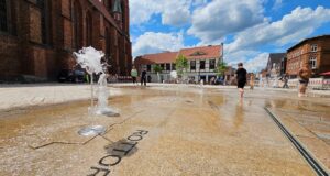 Die Wasserspiele in der Winsener Innenstadt. Foto: Stadt Winsen (Luhe)