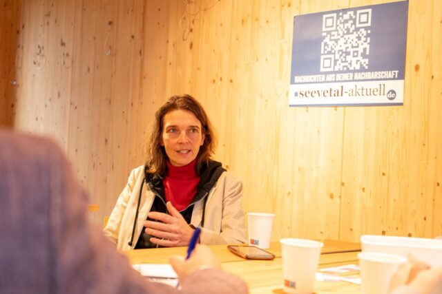 Svenja Stadler (SPD) im Gespräch mit stelle-aktuell.de. Foto: JOTO