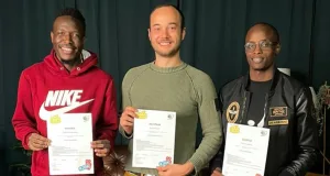 Das neue Gruppenleiter-Trio. Foto: DRK