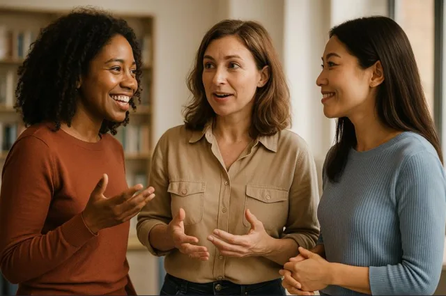 Frauen im Gespräch. Symbolfoto: Grösch