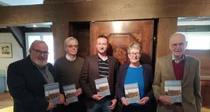 Das diesjährige Redaktionsteam. Von links: Rolf Wiese, Hartmut Blecken, Arndt Ernst, Giesela Wiese, Wilhelm Westermann