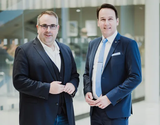 Die CDU-Landtagsabgeordneten Jan Bauer und André Bock. Foto: Seifert
