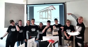 An der Oberschule am Buchwedel bauen Schüler einen neuen, überdachten Bienenstand für die schuleigene Imkerei. Foto: Ole Behrens