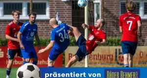 Zweikampf im Mittelfeld am Winsener Jahnplatz im erneut ungleichen Duell zwischen dem TSV und Ramelsloh. Foto: MOsthoff