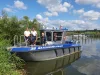 Ranger des Landkreises Harburg kontrollieren erstmals mit der Wasserschutzpolizei das Naturschutzgebiet an der Elbe vom Boot aus. Foto: Landkreis Harburg